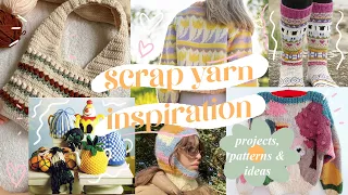 Scrap Yarn Project Inspiration 🌷☀️ | (free) crochet and knitting patterns, projects and ideas