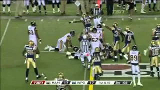 CFL Recap: Hamilton 25, Winnipeg 32 - August 16, 2012