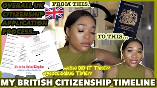 BRITISH/ UK 🇬🇧 CITIZENSHIP -TIMELINE (2022) | PROCESSING TIME?? | FROM ILR TO MY BRITISH PASSPORT.