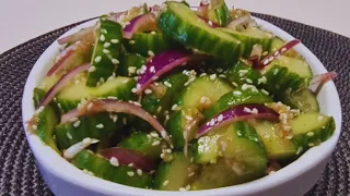 Oh my God! I can't stop eating this spicy  cucumber salad!#cucumbersalad