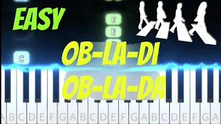 Play 'Ob-La-Di, Ob-La-Da' in C on Piano - Easy!