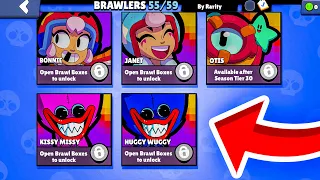 RARE ACCOUNT WITH HUGGY WUGGY & KISSY MISSY IN BRAWL STARS!😳👀(concept)