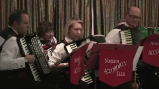 The Norwich accordion band plays New York, New York