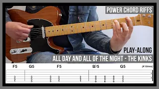 All Day and All of the Night (TAB) - Power Chord Guitar Riffs - The Kinks