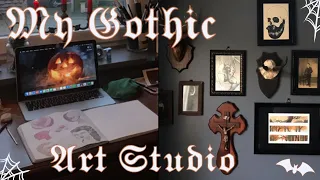 GOTHIC/VICTORIAN/DARK ACADEMIA ART STUDIO TOUR - Spooky office