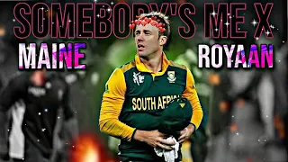 SOMEBODY'S ME X MAINE ROYAAN FT. AB DE VILLIERS 🥺♥️//AB DE VILLIERS SAD STATUS 💓//ABDIAN