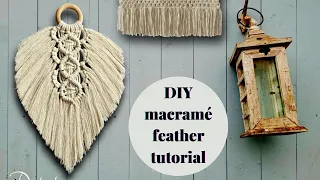 DIY macrame feather - DIY Macrame Leaf - Handmade feather wall hanging tapestry