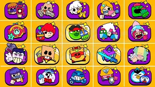 All Brawlers and Skins Special Pins In Brawl Stars