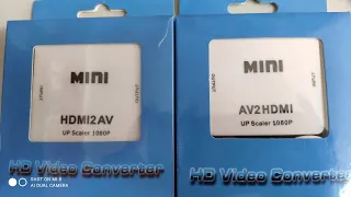 Conversor de HDMI pra AV e de AV pra HDMI