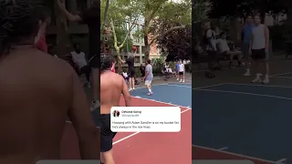 Adam Sandler really be hooping EVERYWHERE. 🔥🙌 (via les_express_nyc/IG) #shorts