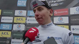 Tadej Pogačar - Interview at the finish - Paris-Nice 2023 - Stage 2