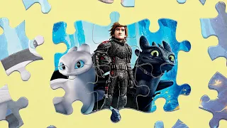 🧩 Let's Play How to Train the Dragon Cartoon Puzzle Game  Online 🖥️