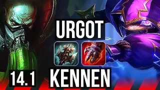 URGOT vs KENNEN (TOP) | 600+ games | KR Diamond | 14.1