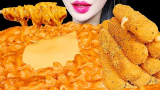 ASMR CHEESY CARBO FIRE NOODLE, CHEESE STICKS 까르보불닭 뿌링클 먹방 EATING SOUNDS NO TALKING MUKBANG