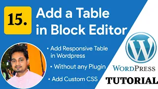 How to create a Table in WordPress (Block Editor) | How to Add Tables in Block Editor Posts and Page