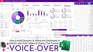 How to build Dynamic & Interactive Dashboard in EXCEL without  VBA | Full Tutorial + Voice-over