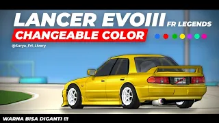 Livery Lancer Evo3 Changeable Color Fr Legends || Livery Fr Legends