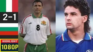 Italy 2 x1 Bulgaria (Roberto Baggio, Stoichkov)  ●1994 World Cup Extended Goals & Highlights HD 1080