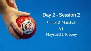 Just. 2020 World Indoor Bowls Championships: Day 2 Session 2 - Foster & Marshall vs Maynard & Rippey