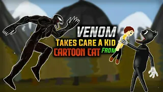 Venom vs Cartoon Cat | Takes Care A Kid | Drawing Cartoon 2