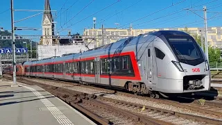 SOB Traverso und Flirt 3 abfahrt in St. Gallen