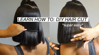 HOW TO CUT YOUR OWN HAIR | STRAIGHT AND BLUNT HAIR CUT