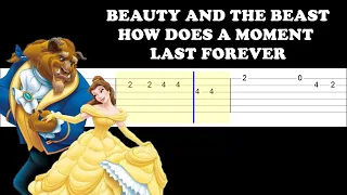 Beauty and The Beast - How Does A Moment Last Forever (Easy Guitar Tabs Tutorial)