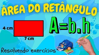 COMO CALCULAR A ÁREA DO RETÂNGULO | Resolvendo um exercício na prática