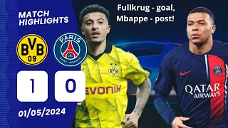 🟡Borussia Dortmund - PSG (1-0) HIGHLIGHTS: Füllkrug GOAL! Mbappe Sancho Show | UCL Semi-Final 1stLeg