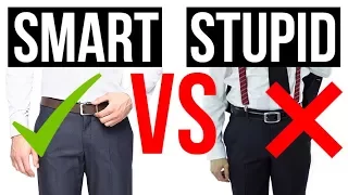 5 Belt Mistakes That Make You Look Stupid | Rules For Wearing Belts & When To Go Beltless
