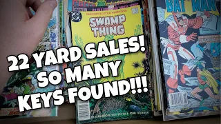 22 Yard Sales! // SO MANY KEY COMICS FOUND!!!
