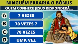 20 PERGUNTAS BÍBLICAS NÍVEL FÁCIL, MÉDIO E DIFÍCIL - QUIZ BÍBLICO SOBRE JESUS CRISTO