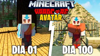 SOBREVIVI 100 DIAS COMO O AVATAR NO MINECRAFT HARDCORE