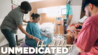 UNMEDICATED LABOR & DELIVERY VLOG *NO EPIDURAL*