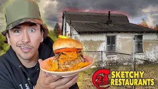 Eating At SKETCHY Restaurants For 24 Hours... (Unbelievable) Part 5