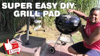 new! DIY Concrete Paver Grill/BBQ Pad ( Simple Inexpensive Method) DITL Vlog