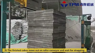 TPM Offline dry blocks palletizing and automatic strapping machine