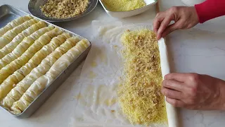 📣Baklava Benim İşim ✋5 Dakika Da 🔝Hazır Baklavalık Yufkadan Kadayıflı Burma Baklava Nasıl Yapılır