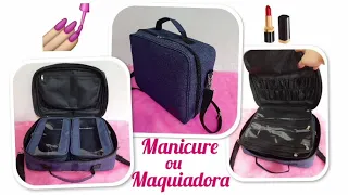 Bolsa estilo maleta para manicure ou maquiadora (passo a passo)@SandrinhaAtelie