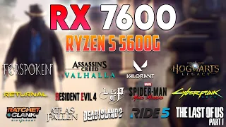 RX 7600 Test in 25 Games in 2024 (RX 7600 Benchmark)