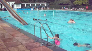 Hari at Cheltenham open air pool,  August 31st 2018.