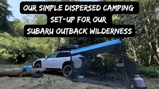 Simple EASY Overlanding Dispersed Car Camping Set Up - Subaru Outback Wilderness