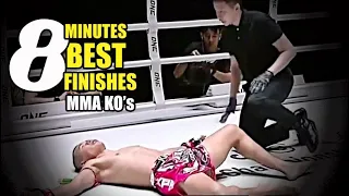 8 Minutes of Some of the Best Finishes in MMA 2024 I Brutal KO's