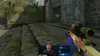 s1mple NO SCOPE to win the most important round against Heroic
