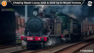 Chasing Steam Locos 3265 & 3526 Up to Mount Victoria