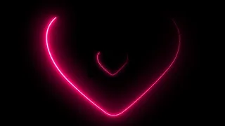 Neon Heart Black Background || Neon Light Background