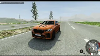 скидываю с моста машины марки BMW в BeamNG.brive