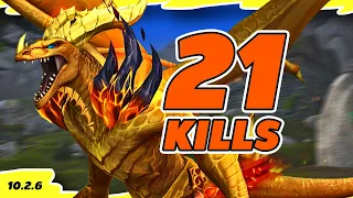 21 Kills | Devastation Evoker | Wow 10.2.6 Dragon Flight | World of Warcraft | PvP Battlegrounds