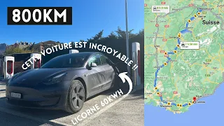 Mon premier long trajet en Model 3 Propulsion (60kWh): cette "licorne" est incroyable !