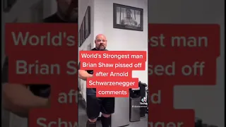 Brian Shaw reacts to Arnold's comment